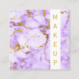 För *~* populär chic för guld Makeup för marmor Fyrkantigt Visitkort