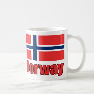 för Porcelan för vit 11oz flagga mugg/norge Kaffemugg