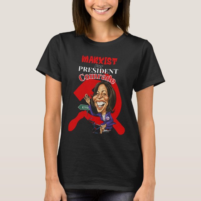 För president kamrat Kamala Harris Rolig president T Shirt (Framsida)