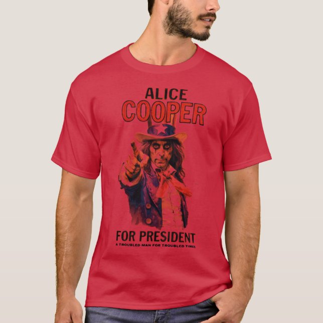 För president V1 rolig T Shirt (Framsida)