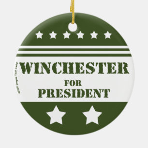 För president Winchester Julgransprydnad Keramik
