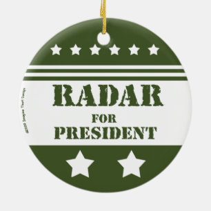 För presidentradar julgransprydnad keramik