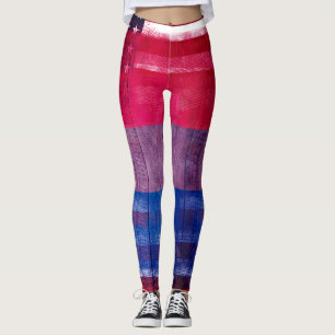 För prideflagga för amerikan bisexuellt trä & leggings