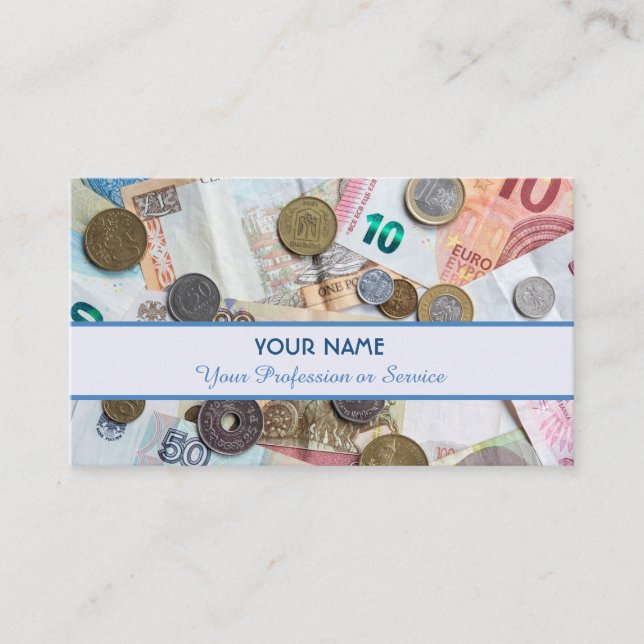 För professionell bankexperter eller finansspecial visitkort (Framsida)