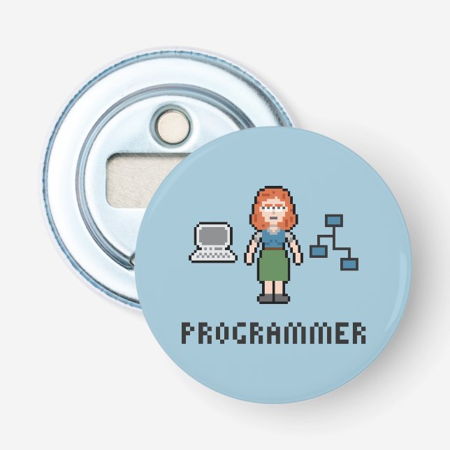 För programmerareflaska för PIXEL kvinnlig öppnare (Framsidan)