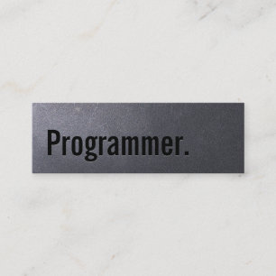 För programmerarekortkort för kol svart visitkort