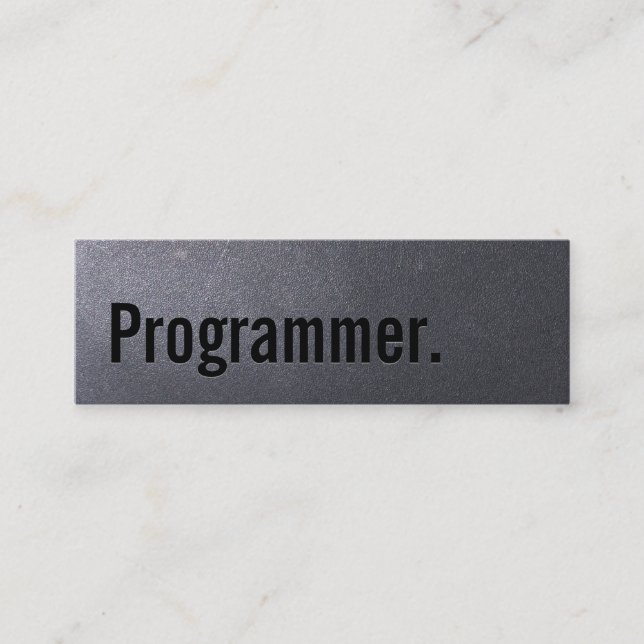 För programmerarekortkort för kol svart visitkort (Framsida)