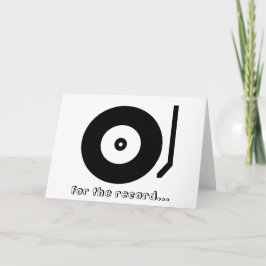 För protokollet... Jag älskar dig! Välkomstkort Kort