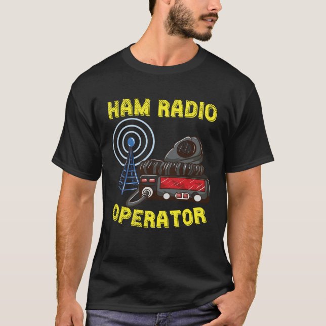 For Proud Ham Radio Operator  Ham Radio Dad Grandp T Shirt (Framsida)