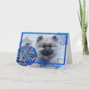 för prydnadKeeshond för helgdag 5 x 7 julkort Helgkort
