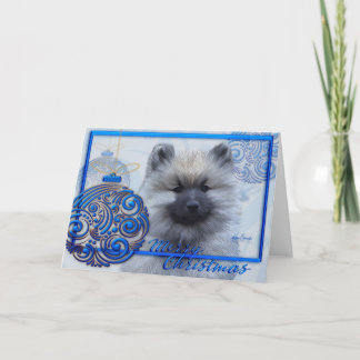 för prydnadKeeshond för helgdag 5 x 7 julkort Helgkort