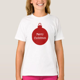 För prydnadpersonlig för god jul röd T-tröja Tee Shirt