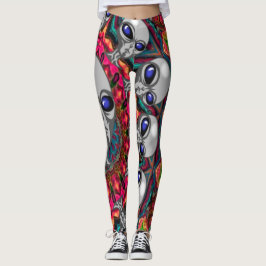 För Psychedelic ljus hänförd Mandala främlingsvart Leggings