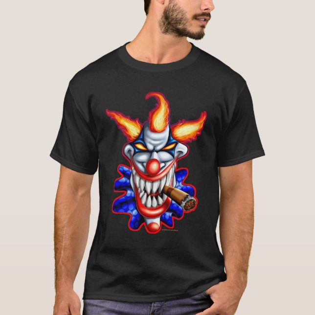 För psykopatclownen (för anpassade) skjortan tee shirt (Framsida)