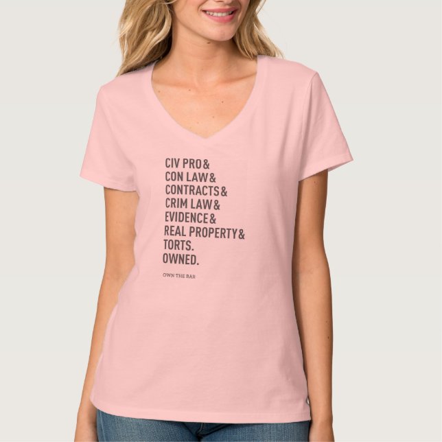 För pubexamen för BARBRI lycklig T-tröja Tee Shirt (Framsida)