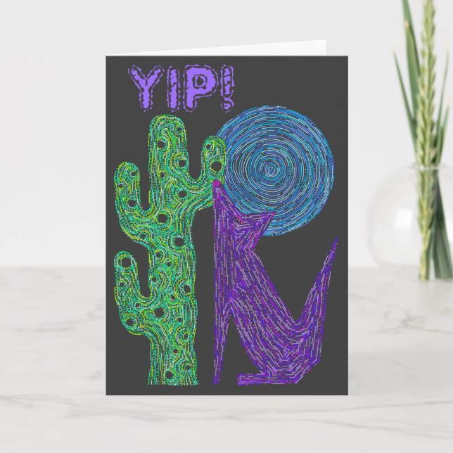 För purpurfärgad färgrik Southwestern design Kort (Framsida)