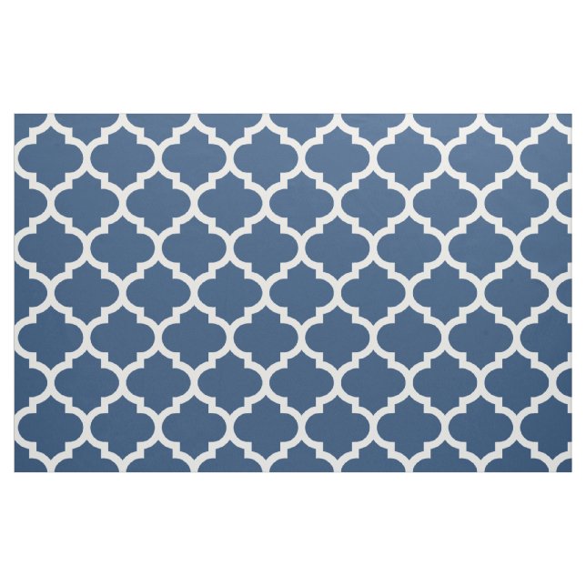 För Quatrefoil för klassikerblått marockanskt tyg (Fat Quarter)