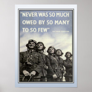 För Quotationmilitär för WW2 Churchill veteran Poster