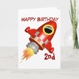 För raketfrakt för grattis på födelsedagen 2nd kort