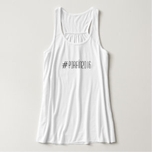 För rakknivbaksida för #PorFín2016 Flowy tank Linne Med Racerback