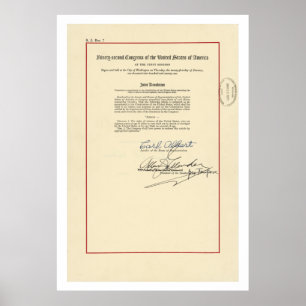 För rättelseU.S. för ORIGINAL 26th konstitution Poster