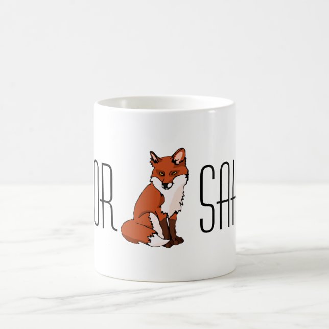 För rävsake kaffemugg (Center)