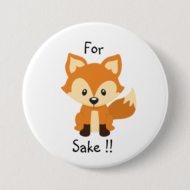 För rävsake knäppas klämmer fast knapp (Framsida)