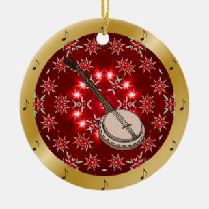 För Red~ för ~ för Banjo~-silver ~ för jul gul Julgransprydnad Keramik
