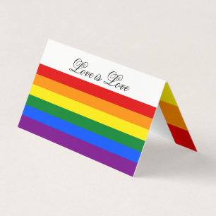 För regnbågeflagga för kärlek LGBT randar för Visitkort