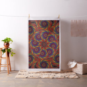 För regnbågeFractal för spiral bläckfisk Tyg