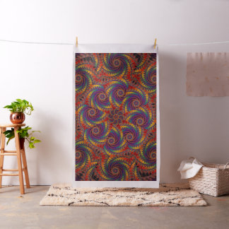 För regnbågeFractal för spiral bläckfisk Tyg