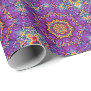 För regnbågeKaleidoscope för elektrisk blomma Presentpapper