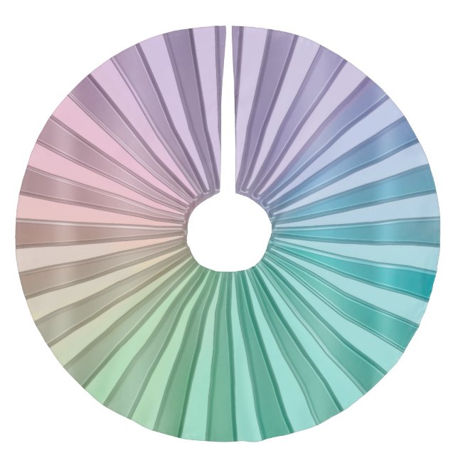 För regnbågemönster för satäng pastellfärgad kjol julgransmatta borstad polyester (Framsidan)