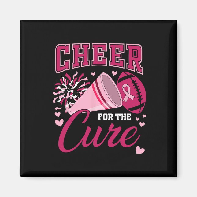 För ren bröstcancermedvetenhet CheerLeader F Magnet (Framsidan)