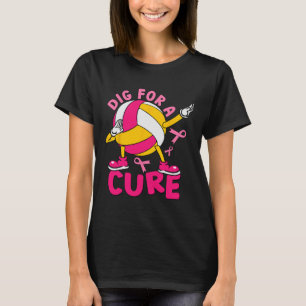 För ren dabbsjuka Rosa Volleyball Breast Cancer S T Shirt