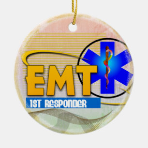 För RESPONDERJUL för EMT 1ST PRYDNAD Julgransprydnad Keramik