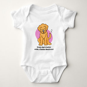 För Retrieverbaby för gullig tecknad guld- Tröja