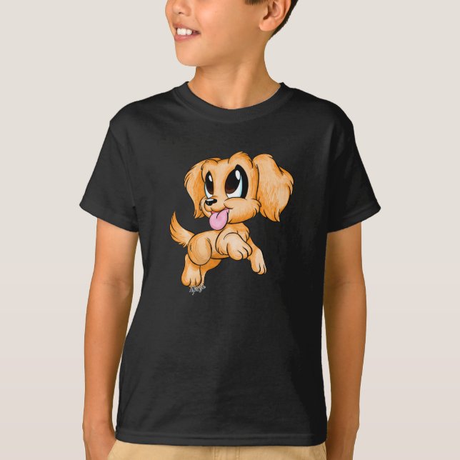 För Retrieverhund för hand plockade guld- T Shirt (Framsida)