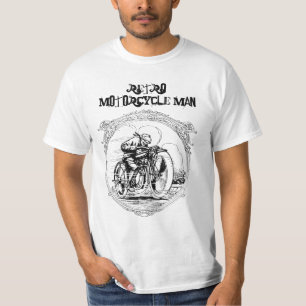 För Retro skjorta för utslagsplats motorcykelman T Shirt