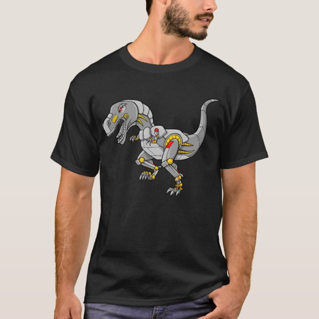 För Rex för robotCyborgTyrannosaurus T-tröja T Shirt (Framsida)
