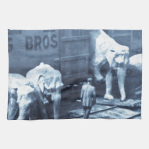 För Ringling för vintagecirkuselefanter bil Kökshandduk