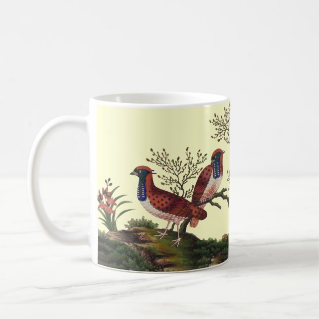 För rispapper för kinesiska Pheasants elegant Kaffemugg (Vänster)