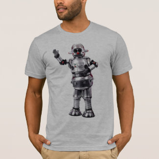 För robotgrått för vintage Retro halva inpassade Tröja
