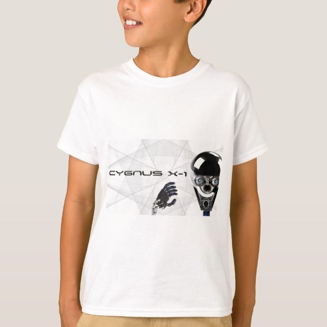 För robotlogotyp för Cygnus X-1 T & bit T-shirt (Framsida)
