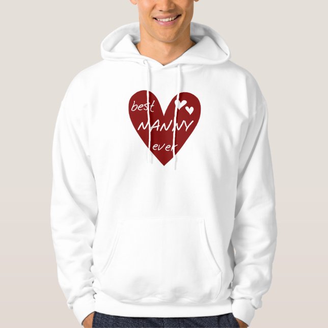 För röd hjärta bäst för barnflicka T-tröja och Sweatshirt (Framsida)