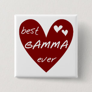 För röd hjärta bäst för Gamma Tshirts och gåvor Knapp