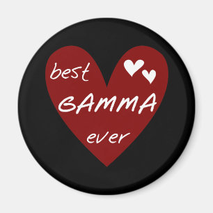 För röd hjärta bäst för Gamma Tshirts och gåvor Magnet