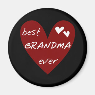 För röd hjärta bäst för mormor gåvor för T-tröja n Magnet