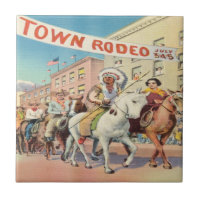 För Rodeoparad för vintage western Juli 4th Rodeo