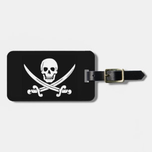 För Roger för piratflagga Jolly märkre bagage Bagagebricka